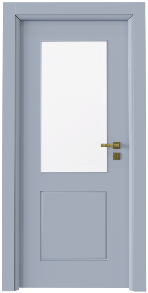 PVC-175 Camlı Sanat Gri Kapı