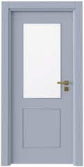 PVC-175 Camlı Sanat Gri Kapı