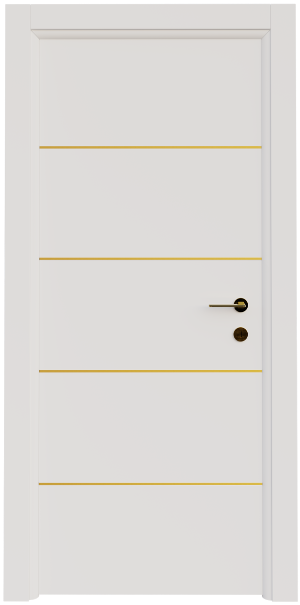 ELT-513 Bute Beyaz Gold Pvc Kapı