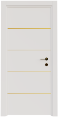 ELT-513 Bute Beyaz Gold Pvc Kapı