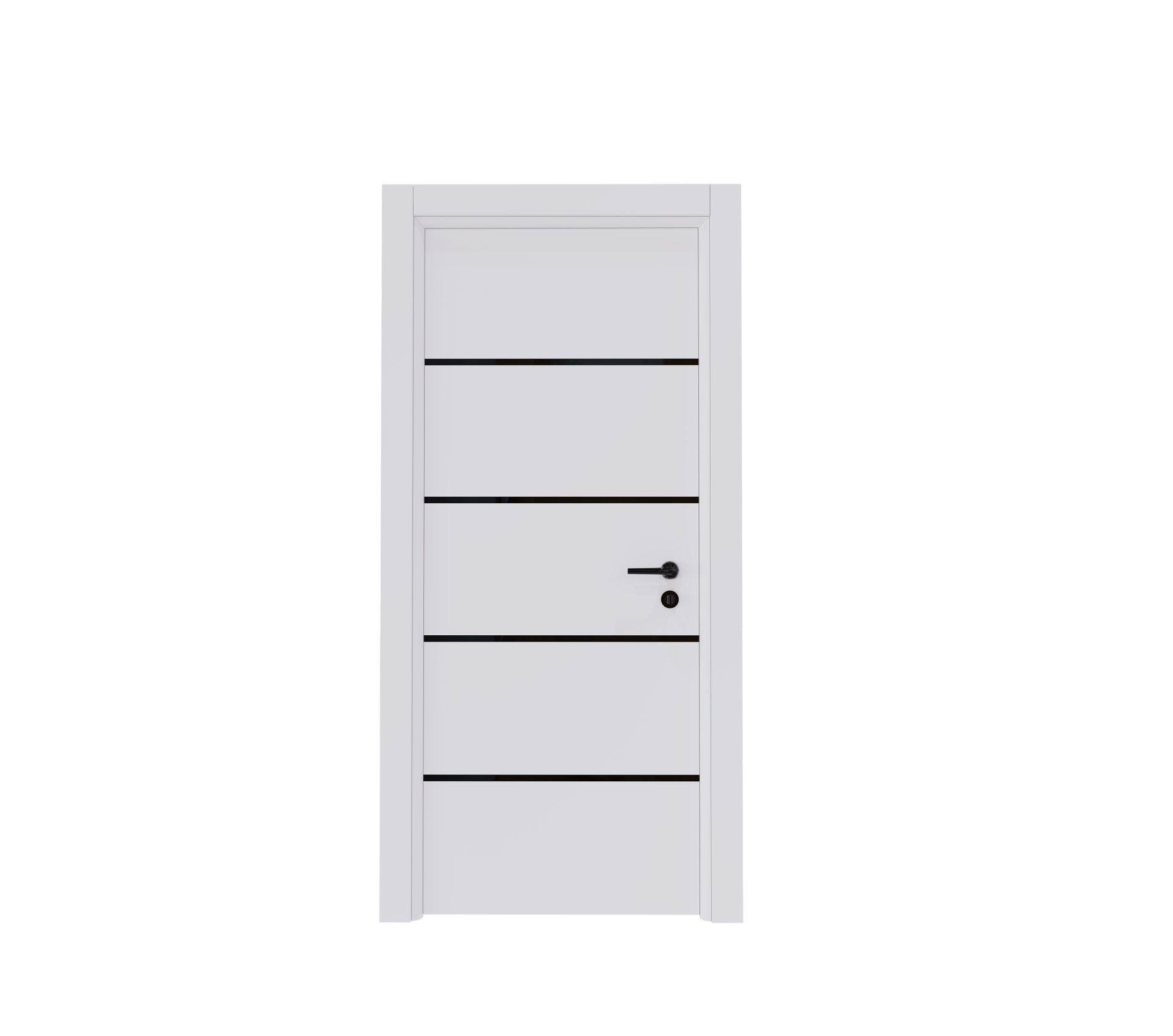 ELT-513 Beyaz-Siyah Pvc Kapı