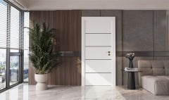 ELT-513 Beyaz-Siyah Pvc Kapı